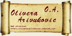 Olivera Arivuković vizit kartica